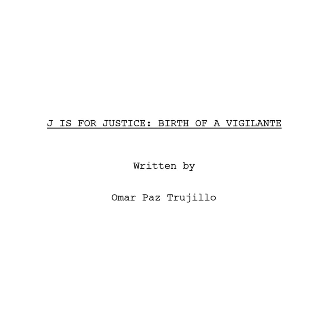 J IS FOR JUSTICE writing sample